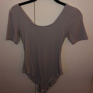 Blue/Grey bodysuit with tie detail on back